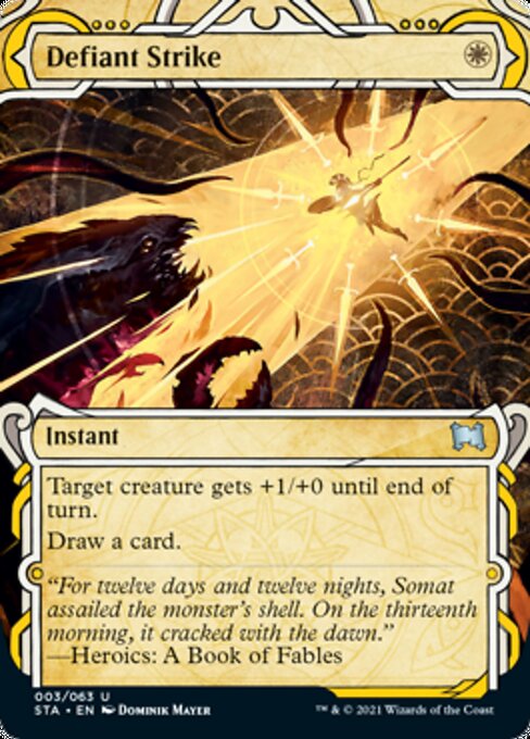 Defiant Strike (Foil Etched) [Strixhaven: Mystical Archive] | Anubis Games and Hobby