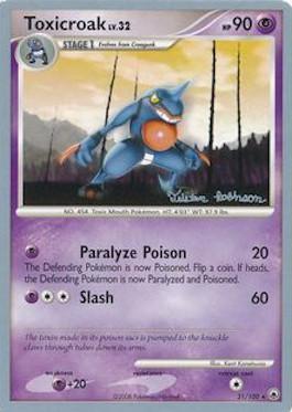 Toxicroak LV.32 (31/100) (Intimidation - Tristan Robinson) [World Championships 2008] | Anubis Games and Hobby