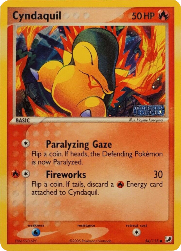 Cyndaquil (54/115) (Stamped) [EX: Unseen Forces] | Anubis Games and Hobby