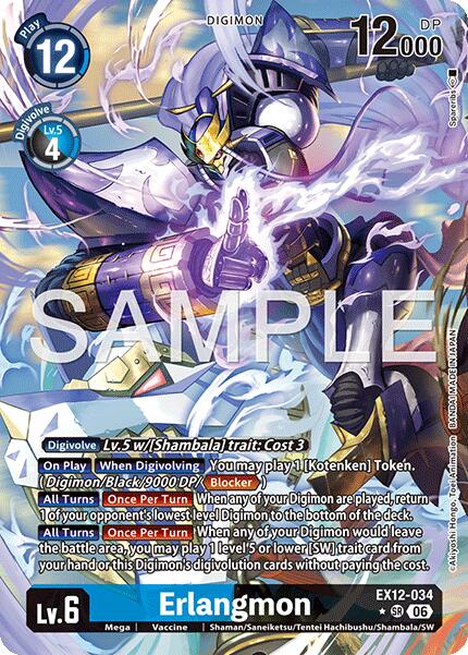 Erlangmon [EX12-034] (Alternate Art) [Digital World Shambala] | Anubis Games and Hobby
