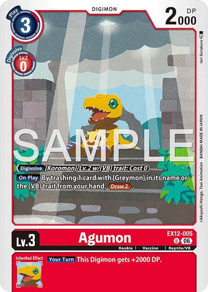 Agumon [EX12-005] [Digital World Shambala] | Anubis Games and Hobby