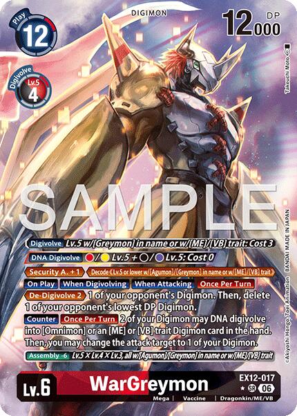WarGreymon [EX12-017] (Alternate Art) [Digital World Shambala] | Anubis Games and Hobby
