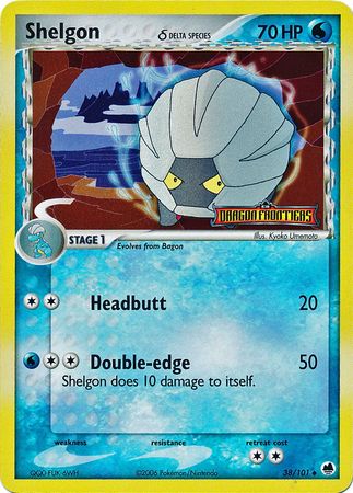 Shelgon (38/101) (Delta Species) (Stamped) [EX: Dragon Frontiers] | Anubis Games and Hobby