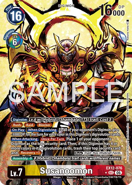 Susanoomon [EX12-076] (Alternate Art) [Digital World Shambala] | Anubis Games and Hobby