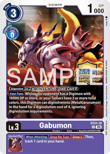 Gabumon [ST21-10] (World Championship 26–27 Regionals Season 2) [Starter Deck: Hero of Hope] | Anubis Games and Hobby