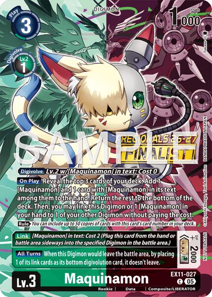 Maquinamon [EX11-027] (Regionals 26-27 Season 2 Finalist) [Dawn of Liberator] | Anubis Games and Hobby