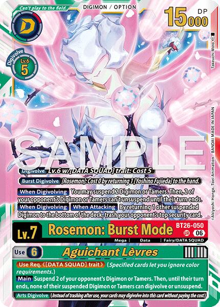 Rosemon: Burst Mode // Aguichant Levres [SP] [BT26-050] [Timeless Bonds] | Anubis Games and Hobby