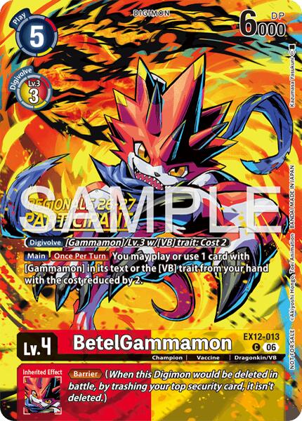 BetelGammamon [EX12-013] (Regionals 26-27 Season 2 Participant) [Digital World Shambala] | Anubis Games and Hobby