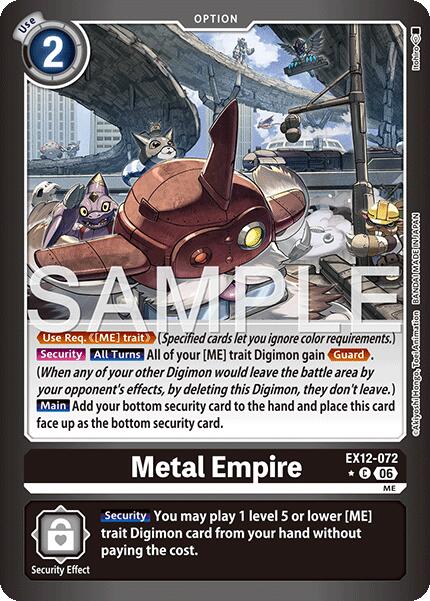 Metal Empire [EX12-072] (Limited Foil) [Digital World Shambala] | Anubis Games and Hobby