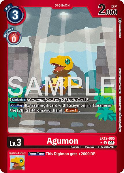 Agumon [EX12-005] (Limited Foil) [Digital World Shambala] | Anubis Games and Hobby
