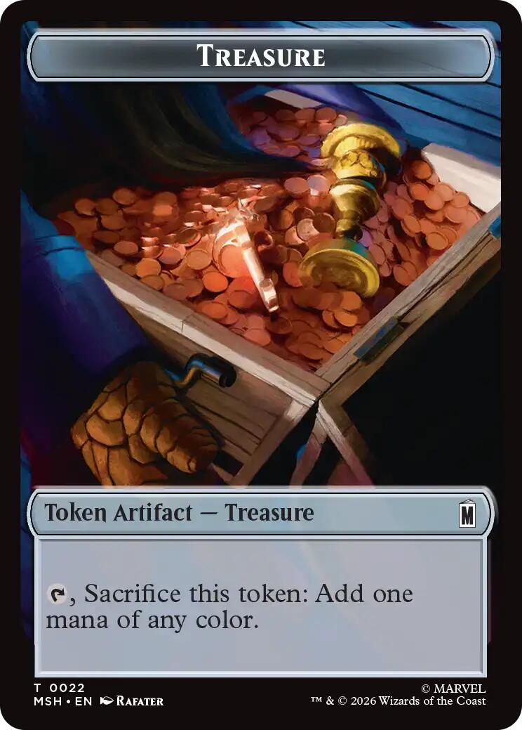 Treasure (022) // Bird (005) Double-Sided Token [Marvel Super Heroes Commander Tokens] | Anubis Games and Hobby