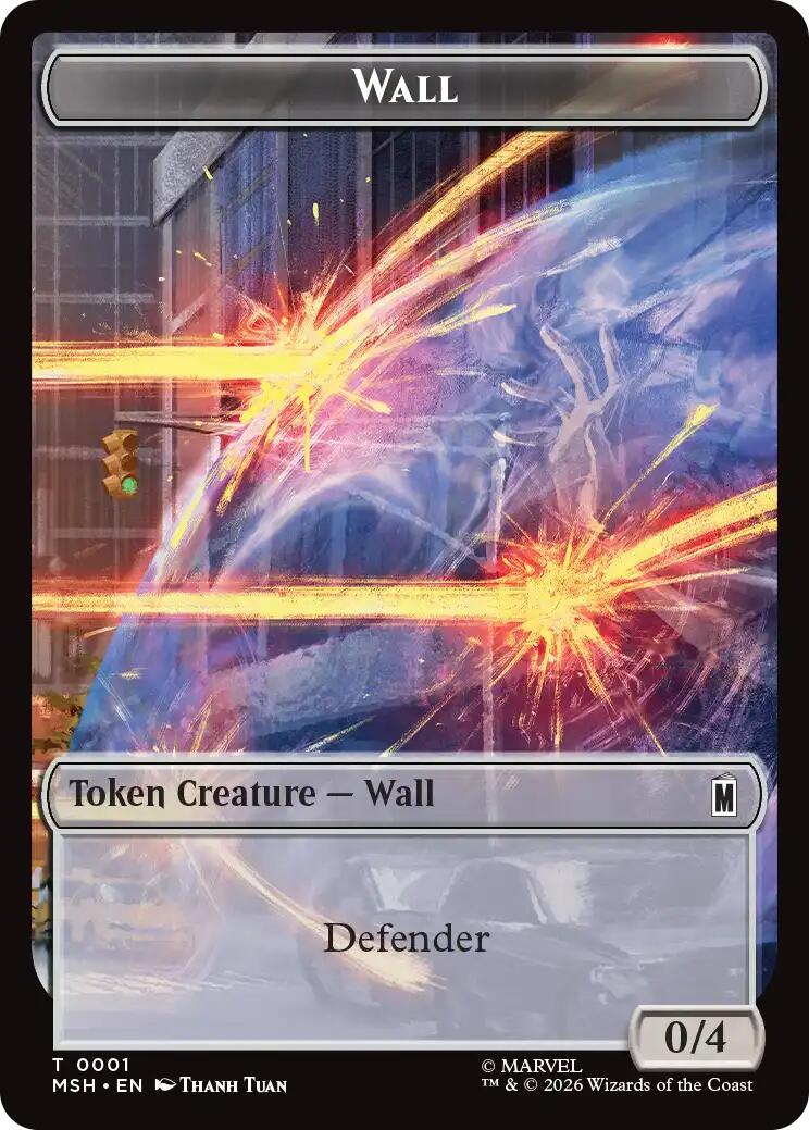 Wall // Alien Double-Sided Token [Marvel Super Heroes Tokens] | Anubis Games and Hobby