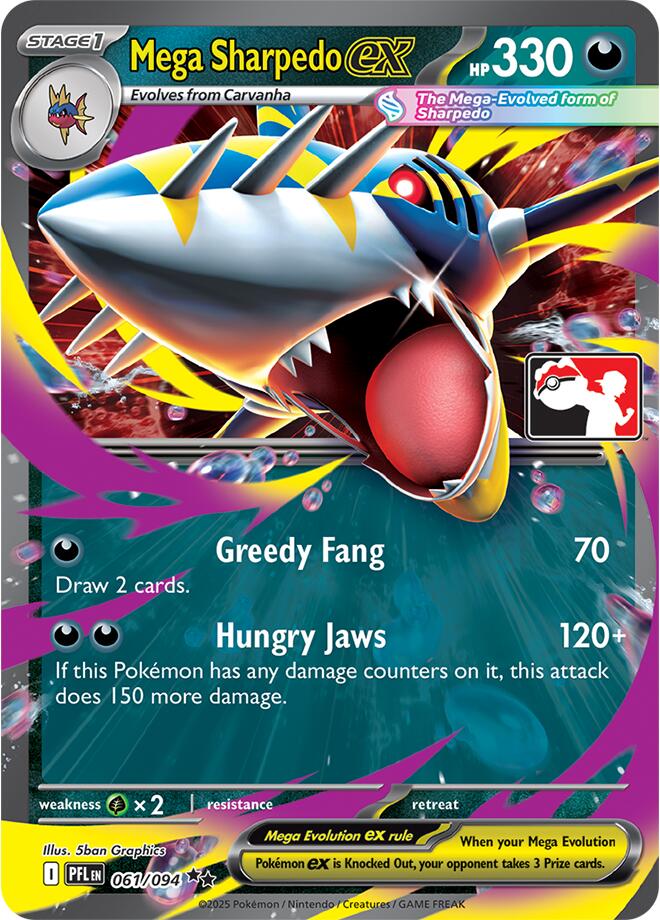 Mega Sharpedo ex (061/094) [Prize Pack Series Nine] | Anubis Games and Hobby