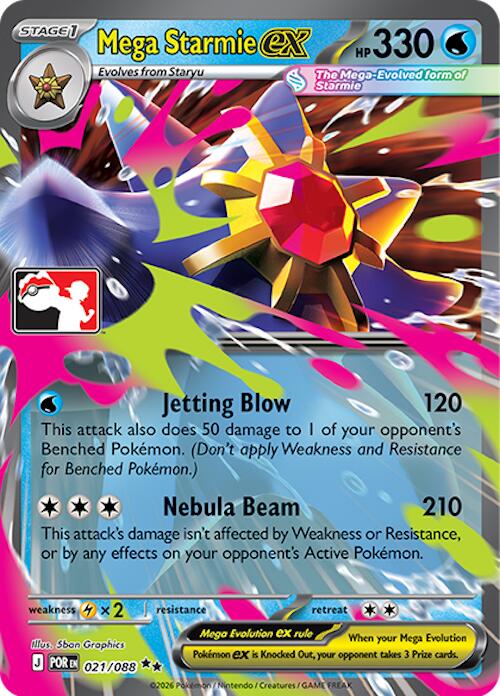 Mega Starmie ex (021/088) [Prize Pack Series Nine] | Anubis Games and Hobby