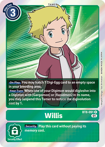 Willis [BT8-091] [New Awakening] | Anubis Games and Hobby