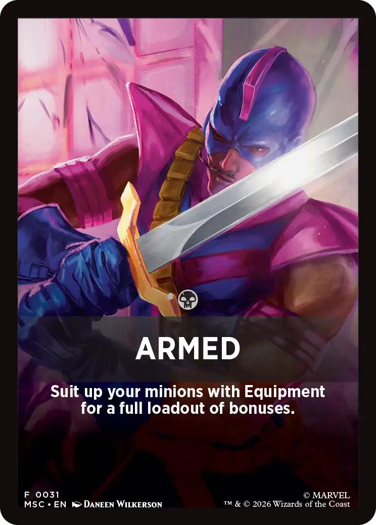 Armed Theme Card [Marvel Super Heroes Commander] | Anubis Games and Hobby
