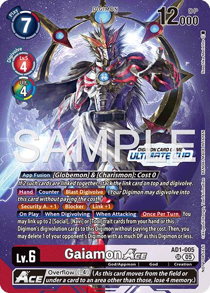 Gaiamon ACE [AD1-005] (Ultimate Cup 26-27 Season 2) [Advanced Booster Digimon Generation] | Anubis Games and Hobby