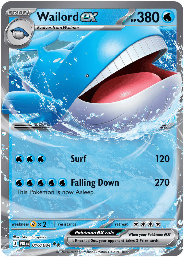 Wailord ex (016/084) [Mega Evolution: Pitch Black] | Anubis Games and Hobby