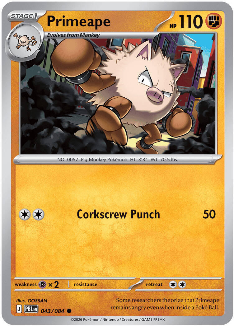 Primeape (043/084) [Mega Evolution: Pitch Black] | Anubis Games and Hobby