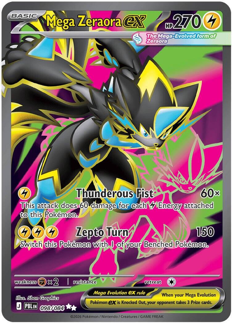 Mega Zeraora ex (098/084) [Mega Evolution: Pitch Black] | Anubis Games and Hobby
