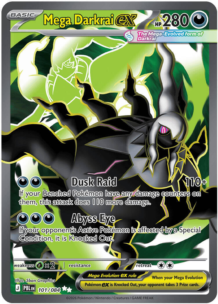 Mega Darkrai ex (101/084) [Mega Evolution: Pitch Black] | Anubis Games and Hobby