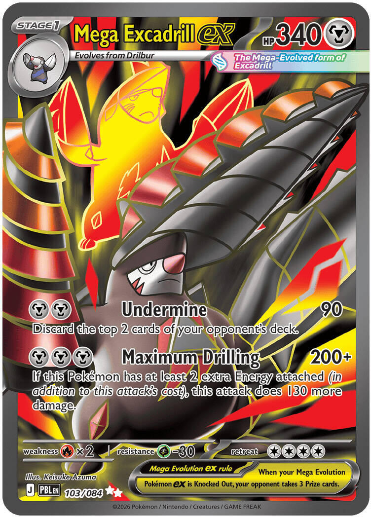 Mega Excadrill ex (103/084) [Mega Evolution: Pitch Black] | Anubis Games and Hobby