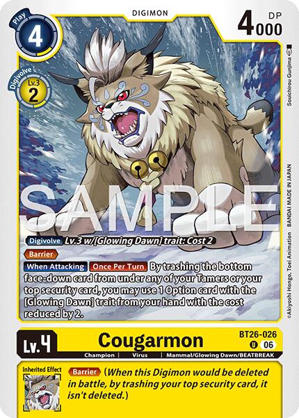 Cougarmon [BT26-026] [Timeless Bonds] | Anubis Games and Hobby
