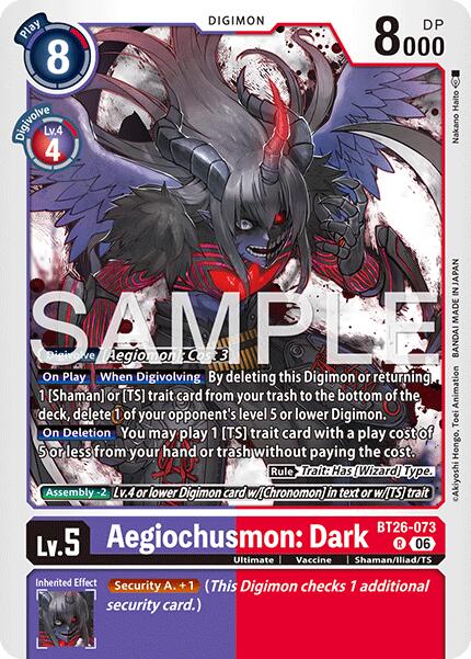 Aegiochusmon: Dark [BT26-073] [Timeless Bonds] | Anubis Games and Hobby