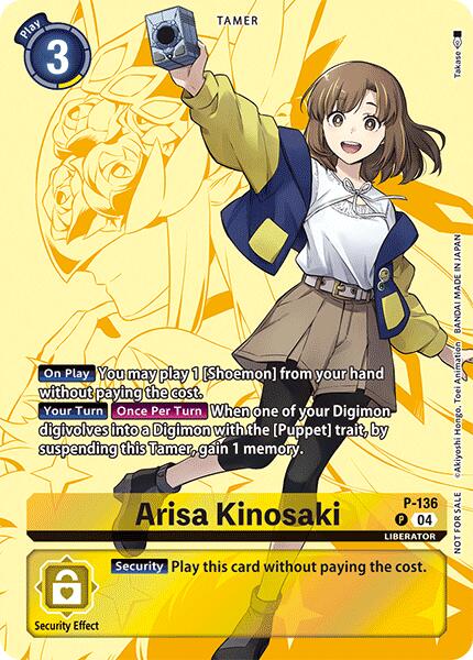 Arisa Kinosaki [P-136] (Digimon Liberator D-Storage Set) [Promotional Cards] | Anubis Games and Hobby