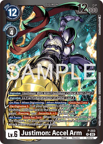 Justimon: Accel Arm [P-203] [Limited Card Pack -Final Crest-] | Anubis Games and Hobby