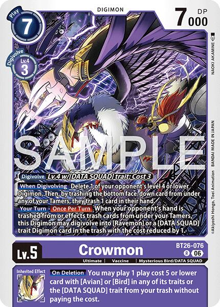 Crowmon [BT26-076] [Timeless Bonds] | Anubis Games and Hobby