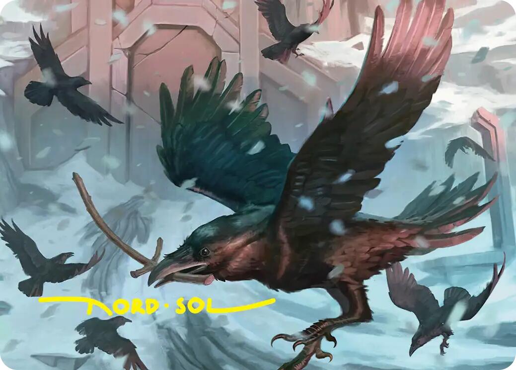 Ravenhill Flock Art Card (Gold-Stamped Signature) [The Hobbit Art Series] | Anubis Games and Hobby