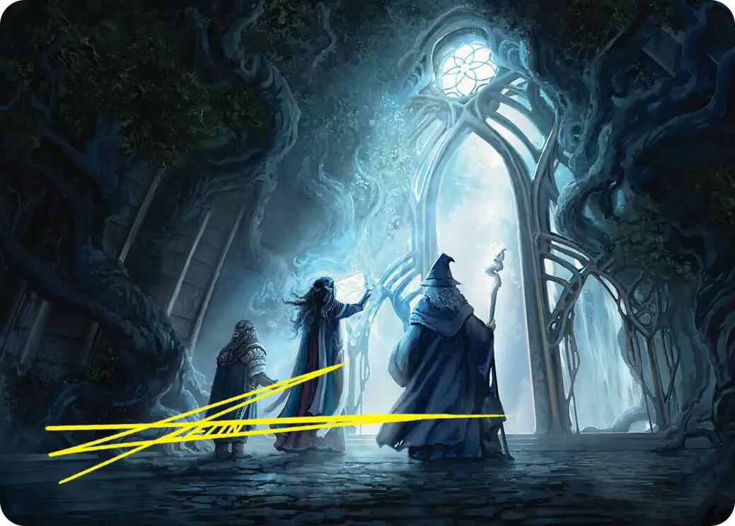 Uncover the Moon-Letters Art Card (Gold-Stamped Signature) [The Hobbit Art Series] | Anubis Games and Hobby