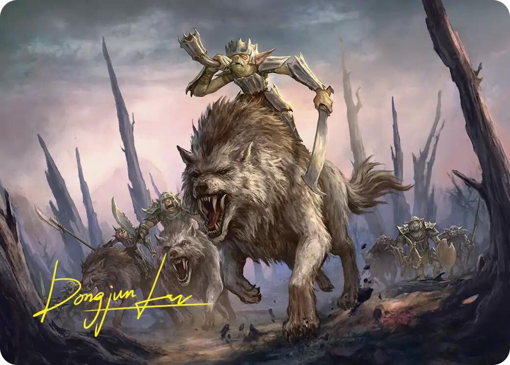 Signal the Onslaught Art Card (Gold-Stamped Signature) [The Hobbit Art Series] | Anubis Games and Hobby