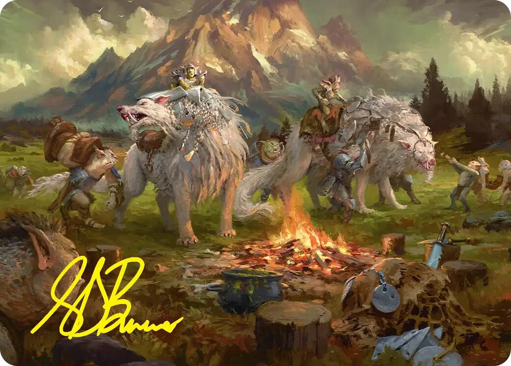 Mount Gundabad Mobilizes Art Card (Gold-Stamped Signature) [The Hobbit Art Series] | Anubis Games and Hobby