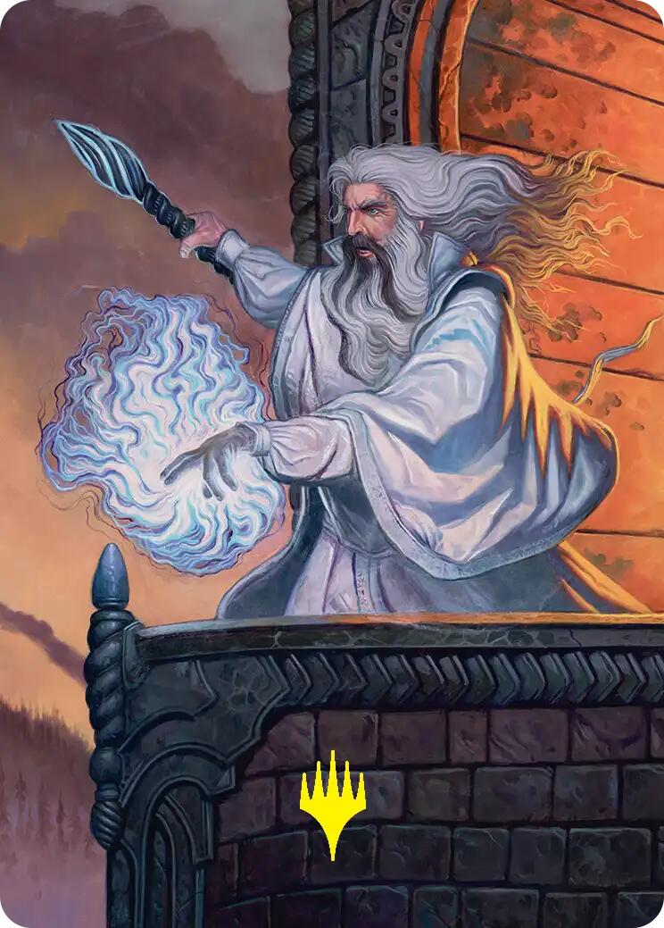 Saruman of Many Colors Art Card (Gold-Stamped) [The Hobbit Art Series] | Anubis Games and Hobby