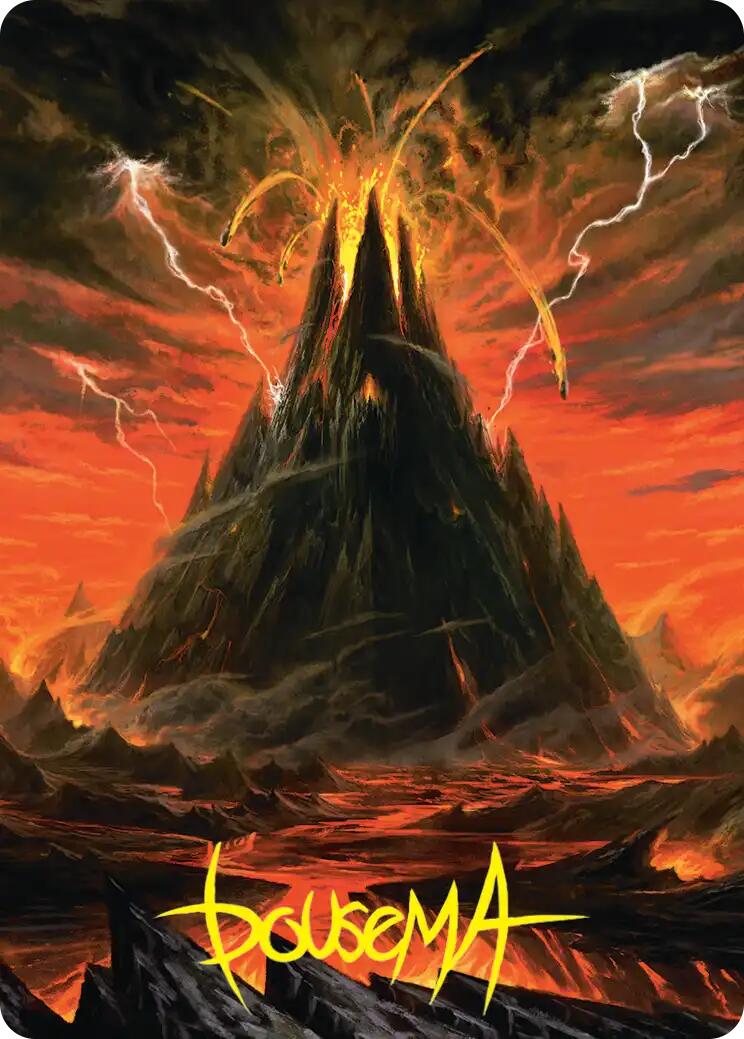 Mount Doom Art Card (Gold-Stamped Signature) [The Hobbit Art Series] | Anubis Games and Hobby