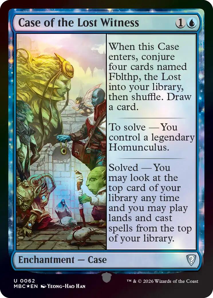 Case of the Lost Witness [Mystery Booster: Commander Edition] | Anubis Games and Hobby