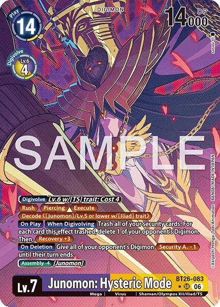 Junomon: Hysteric Mode [BT26-083] (Alternate Art) [Timeless Bonds] | Anubis Games and Hobby