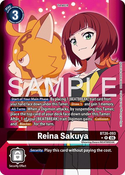 Reina Sakuya [BT26-093] (Alternate Art) [Timeless Bonds] | Anubis Games and Hobby