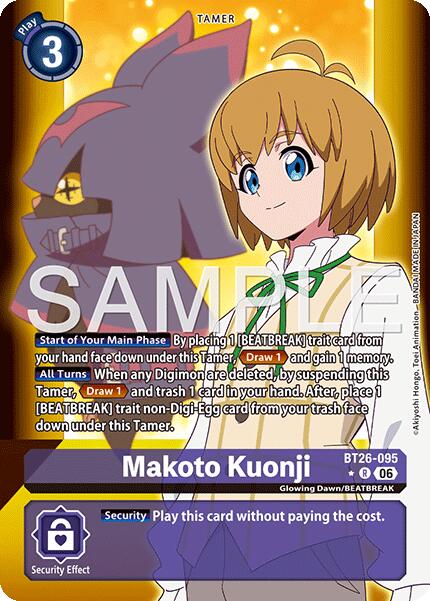 Makoto Kuonji [BT26-095] (Alternate Art) [Timeless Bonds] | Anubis Games and Hobby