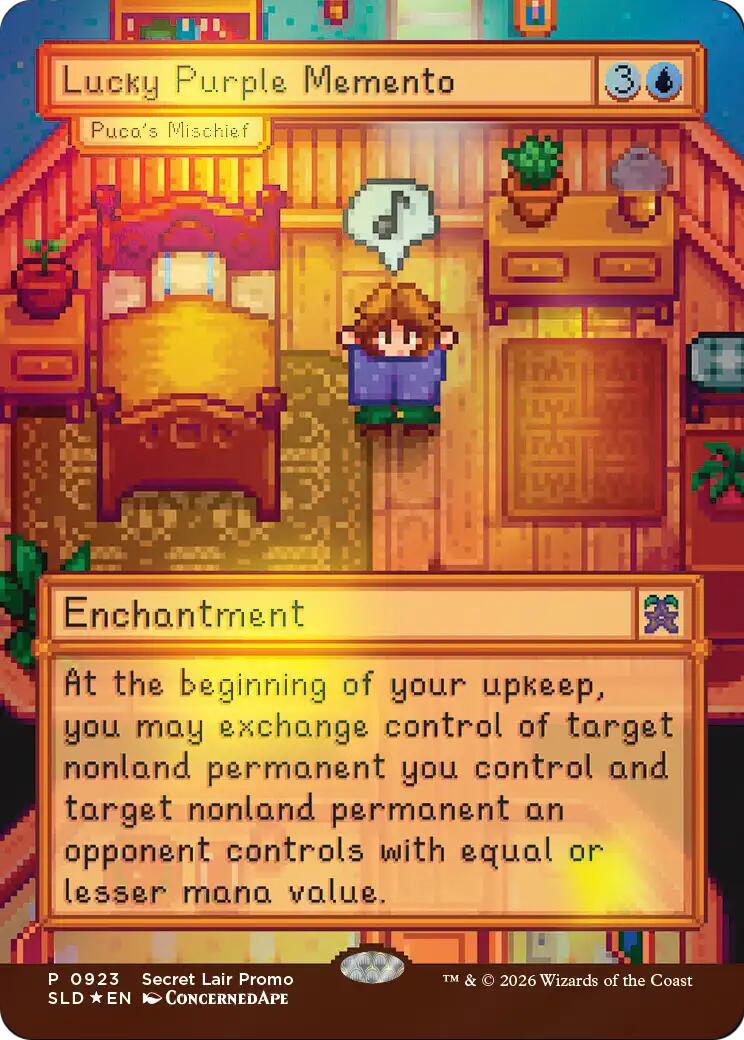 Lucky Purple Memento - Puca's Mischief [Secret Lair Drop Series] | Anubis Games and Hobby