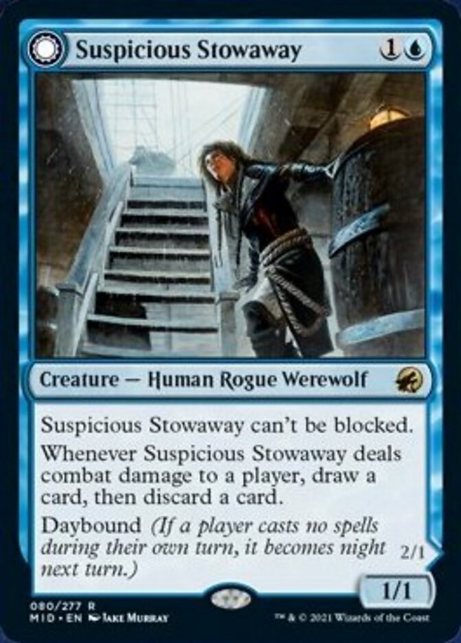 Suspicious Stowaway // Seafaring Werewolf [Innistrad: Midnight Hunt] | Anubis Games and Hobby
