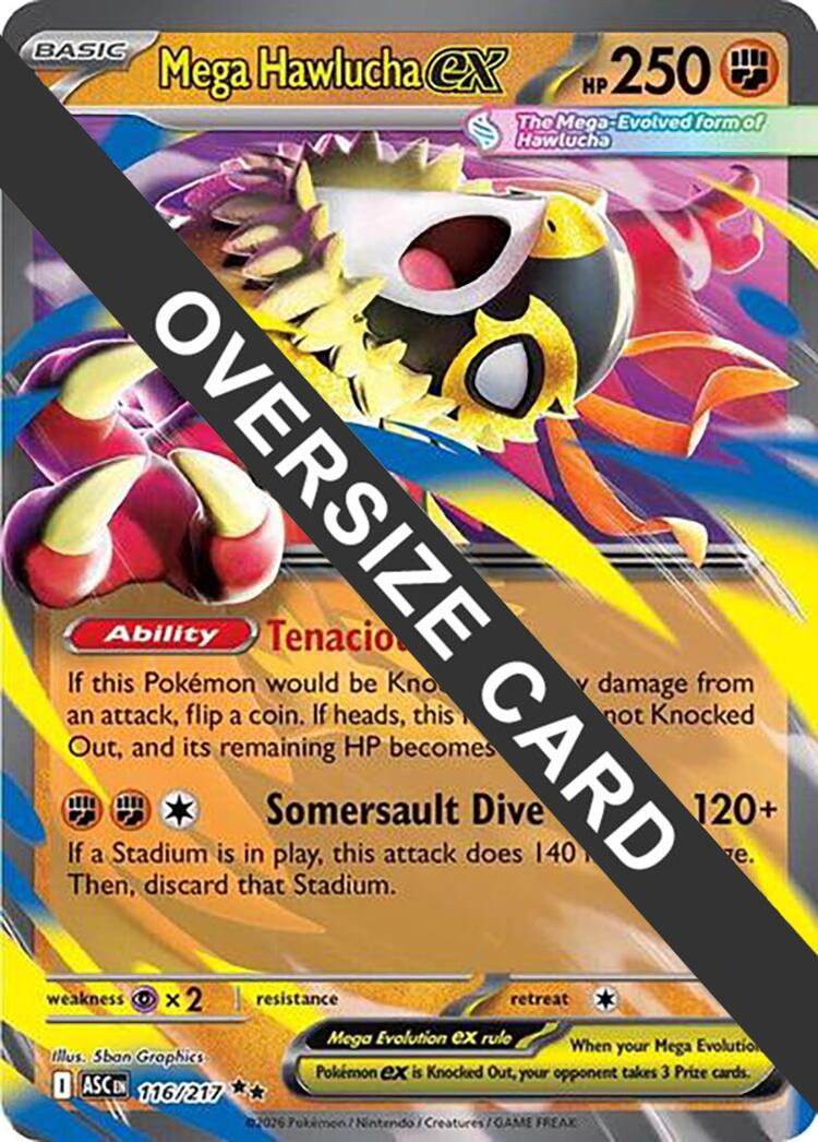 Mega Hawlucha ex (116/217) (Jumbo Card) [Mega Evolution: Ascended Heroes] | Anubis Games and Hobby