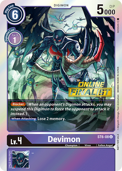 Devimon [ST6-08] (Online Finalist) [Starter Deck: Venomous Violet Promos] | Anubis Games and Hobby