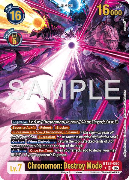 Chronomon: Destroy Mode [BT26-060] (Alternate Art) [Timeless Bonds] | Anubis Games and Hobby