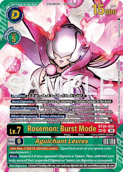Rosemon: Burst Mode // Aguichant Levres [BT26-050] [Timeless Bonds] | Anubis Games and Hobby