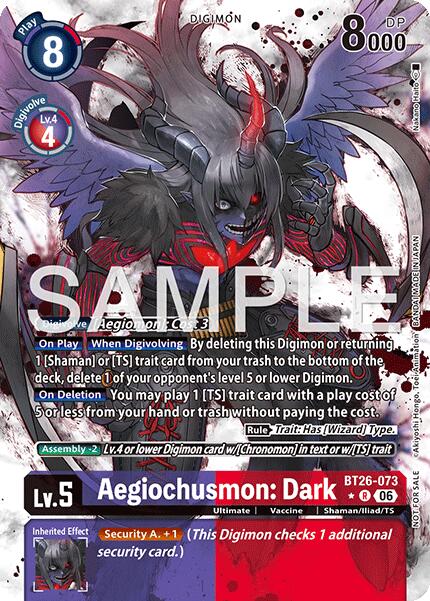 Aegiochusmon: Dark [BT26-073] (Alternate Art) [Timeless Bonds] | Anubis Games and Hobby