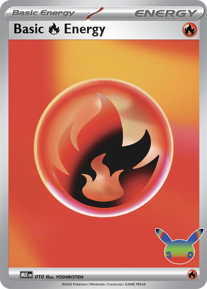 Basic Fire Energy (010) (30th Celebration) [Mega Evolution Energies] | Anubis Games and Hobby