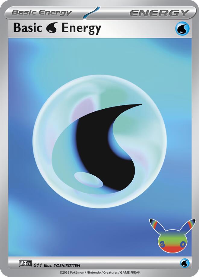 Basic Water Energy (011) (30th Celebration) [Mega Evolution Energies] | Anubis Games and Hobby